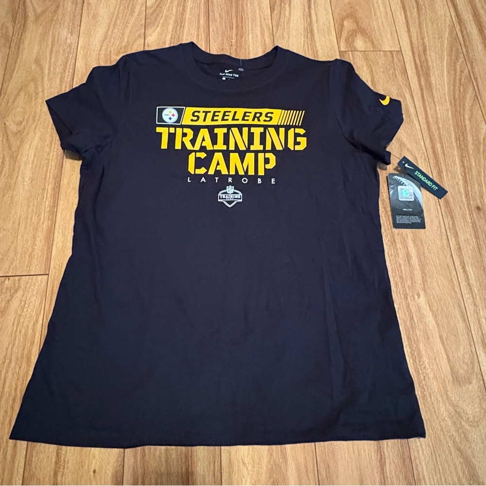 NWT Nike women’s Steelers Training Camp short sleeve tee, logo, sz Large